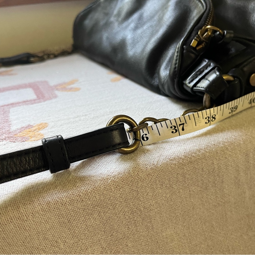 Margot Black Leather Shoulder Bag - Picture 13 of 15